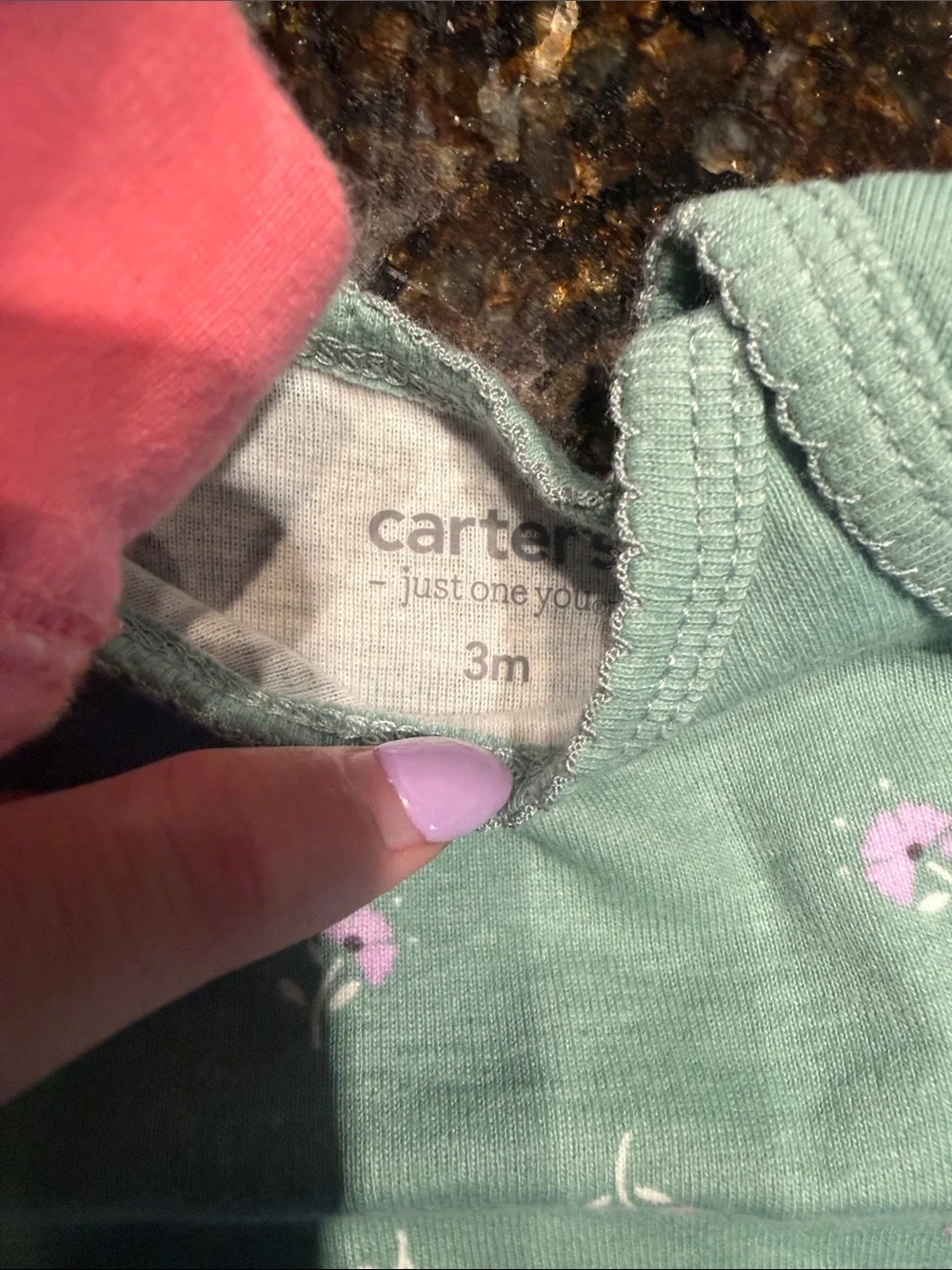 Baby Green Floral Two-Piece Set - Pants & Onesie - Snap Bottom - 3 Month - Picture 2 of 5